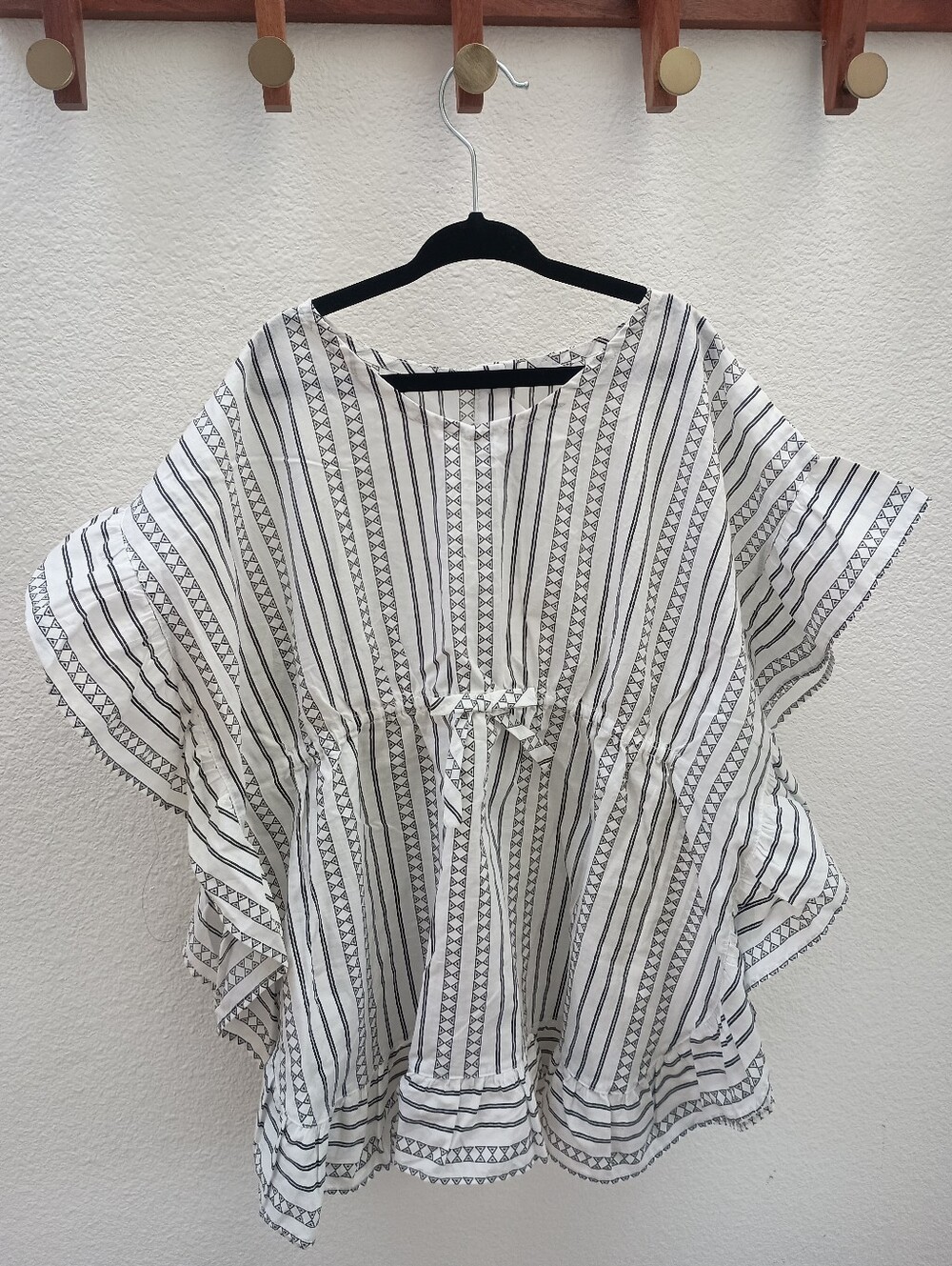 NWT Janie and Jack Black & White Striped Dress with Geometric Trim - Size 6